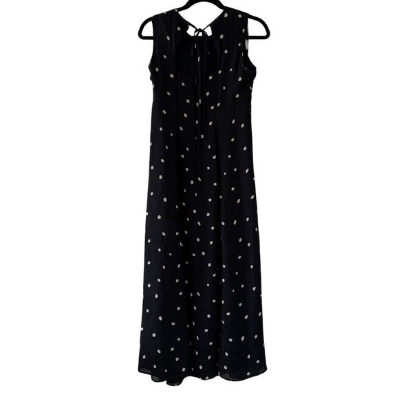 Valerie Dresses Silk Polka Dot Long Flowy Sleeveless Black Size 6 - Picture 2 of 3